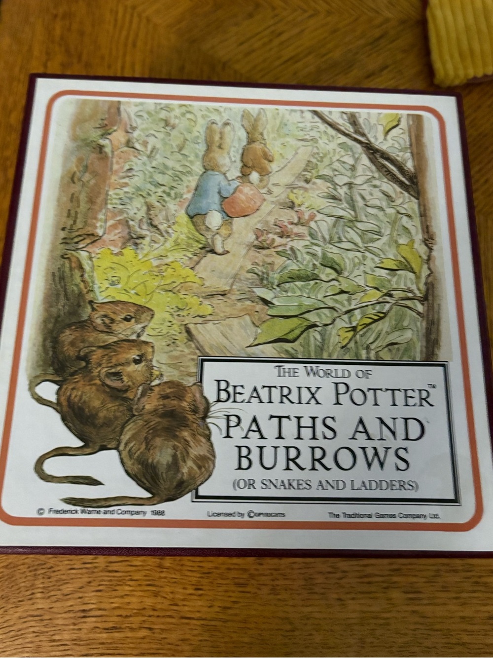 Vintage Beatrix Potter Paths and Burrows Board Game
